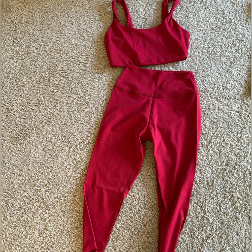 Spiritual gangster Women's Red Activewear Set